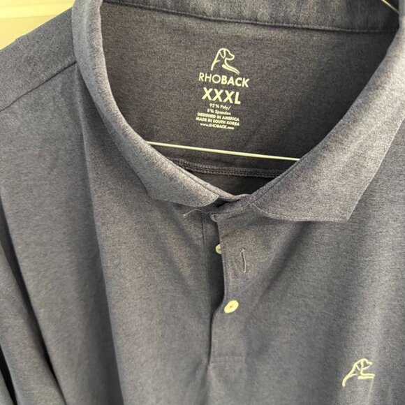 Rhoback Blue Jersey Polo XXXL - Picture 2 of 2